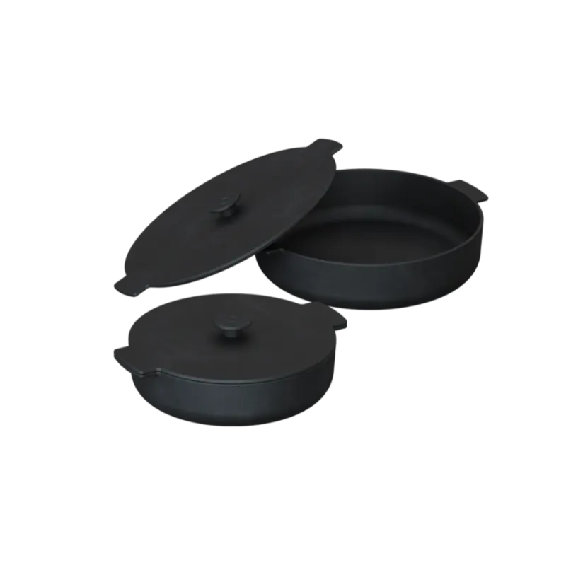 Set Oale OFYR de fonta cu capac 21cm + 26cm