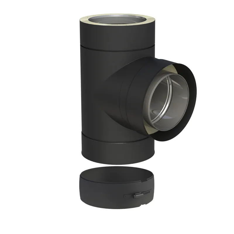 Racord T Tub inox izolat - DW Black FI150 - 90GR