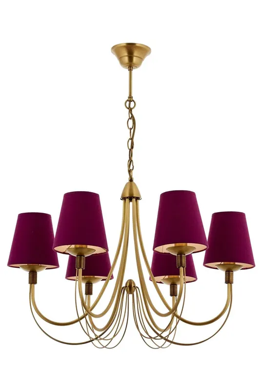 Lustra Hunt Chandelier 4325-6, Violet - Multicolor