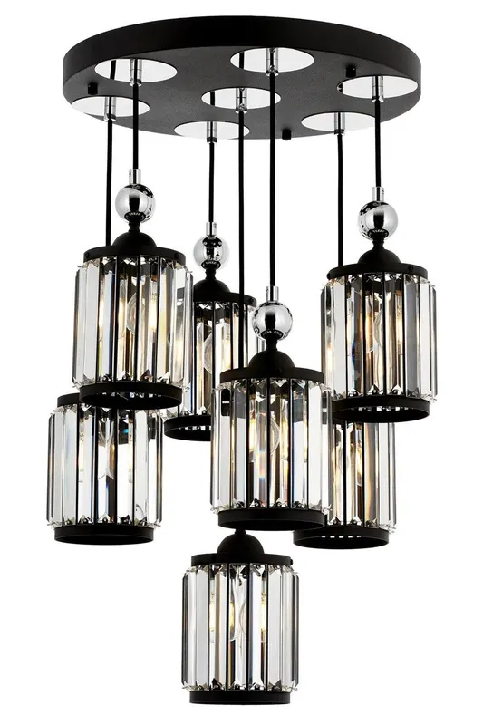 Lustra Hunt Chandelier 4318-7, Negru - Negru