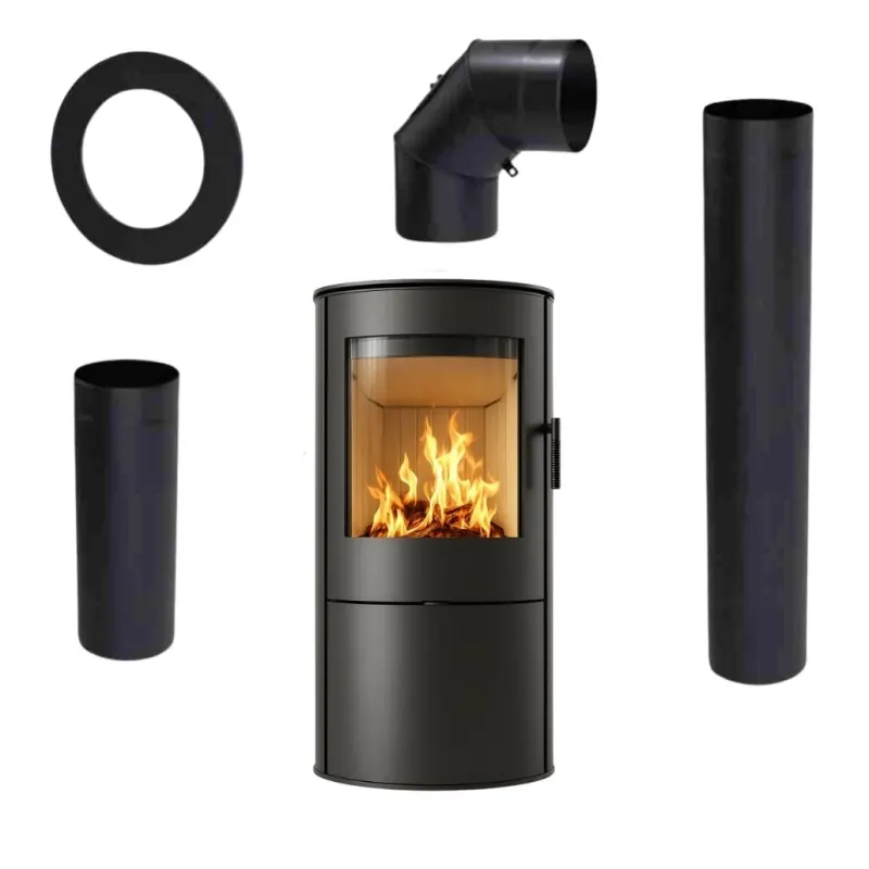 Soba Rollo 7 kW - Negru + Piese Racordare