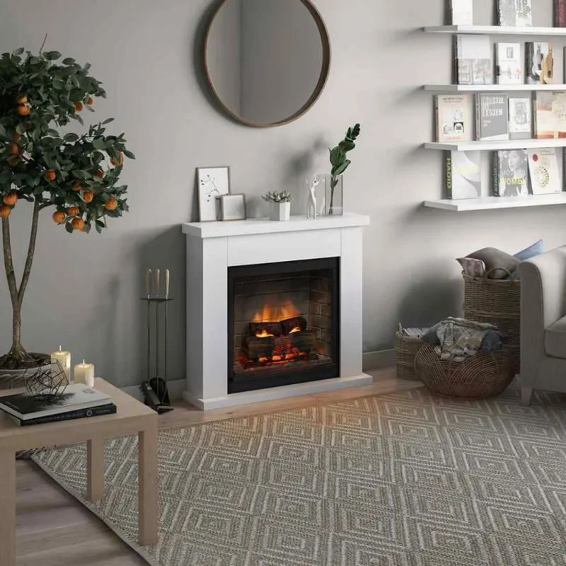 Frode Pure White semineu electric PowerFlame 2