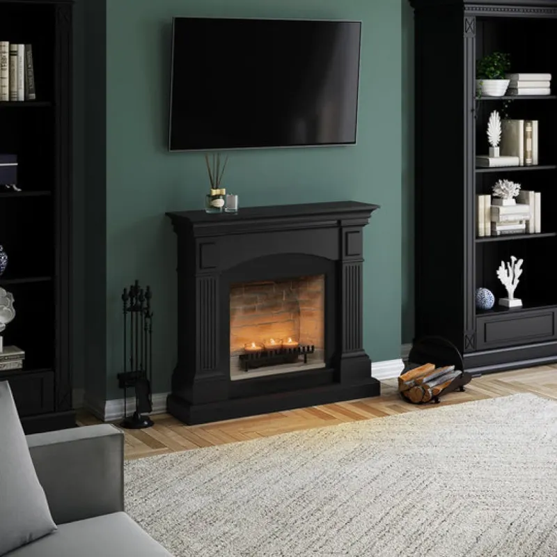Magna Deep Black Semineu cu lumanari ZenFlame
