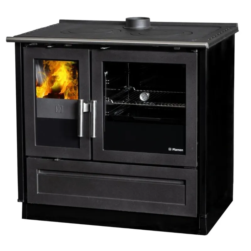 Soba de gatit P91 Negru cu plita si cuptor - 9kW