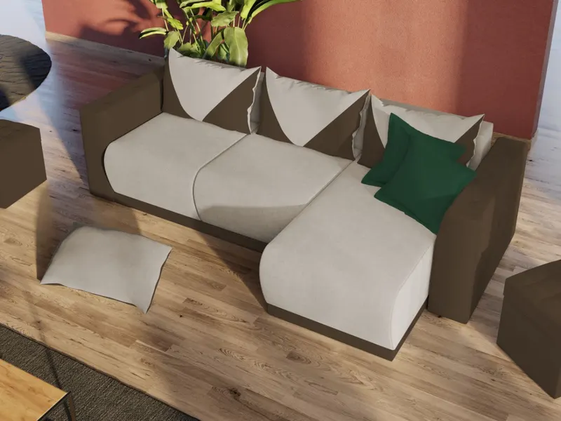 Coltar Luna Crem / Maro — imaginea 2