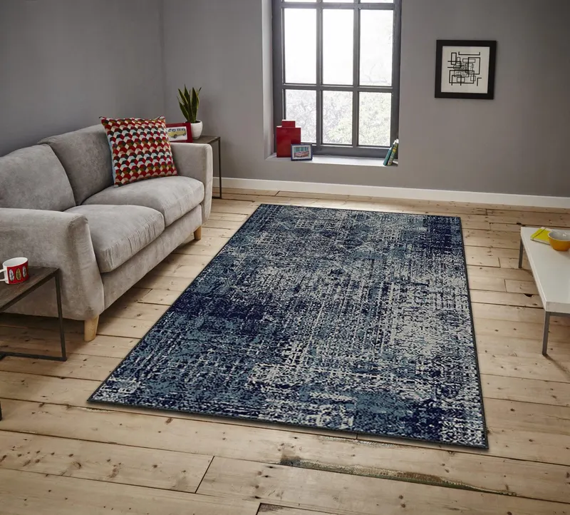 Covor de living / dormitor Karu, Albastru - arsiv5 / Multicolor
