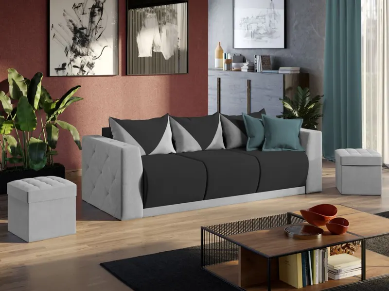 Canapea Luna Antracit / Gri Deschis — imaginea 2