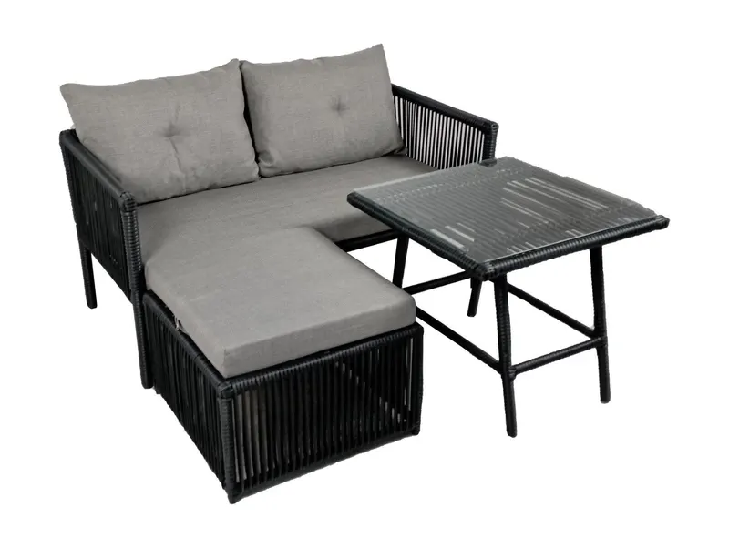 Set De Lounge De Grădină Shangai 8, Crem, 158X62X62 Cm - Gri