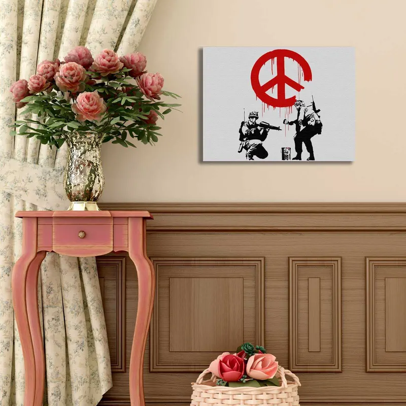 Tablou canvas 3040BANKSY006, Multicolor, 30x40x3 cm - Multicolor