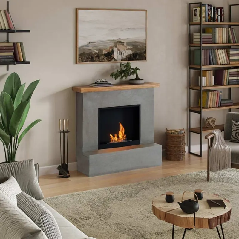 Rolf Concrete Grey Semineu cu bioetanol FreeFlame