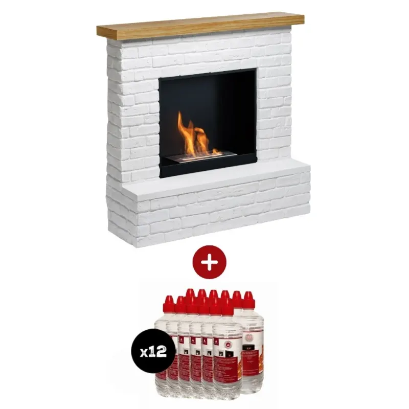 Pachet Rolf Brick White Semineu + 12L bioetanol