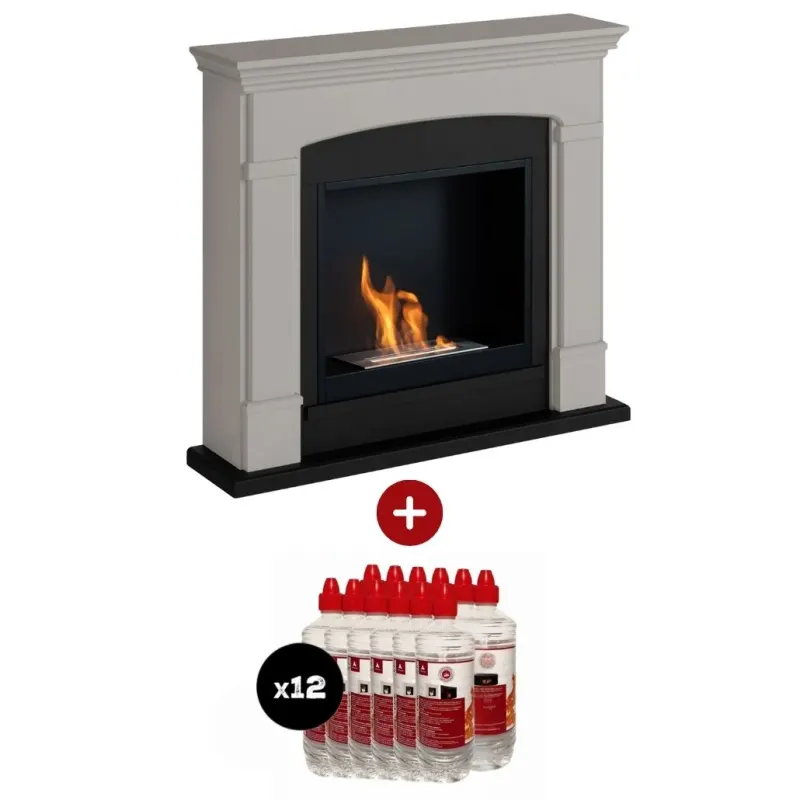 Pachet Helmi Light Beige Semineu + 12L bioetanol