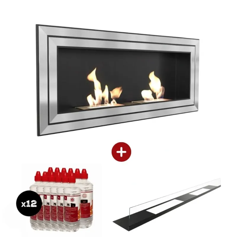 Pachet pro JULIET 150 x 65 cm + sticla biosemineu + 12L bioetanol