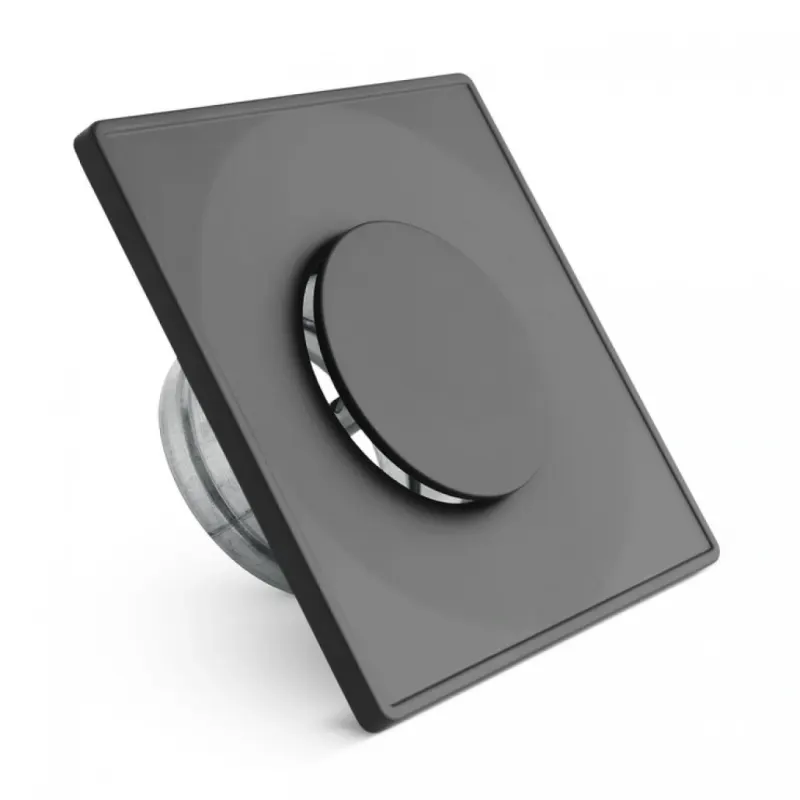 Anemostat patrat negru - fi125 - Modern