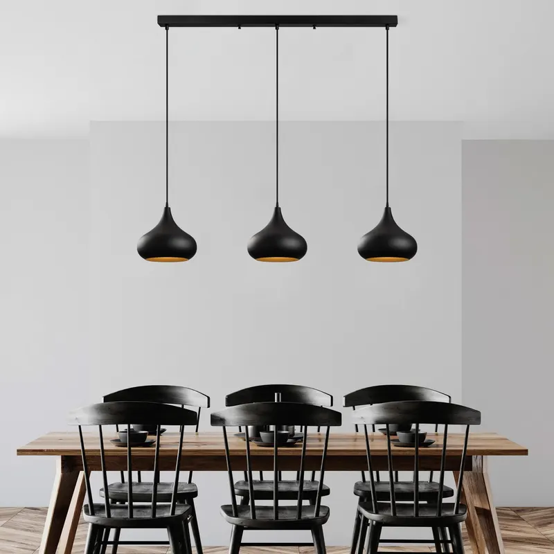 Lustră Muba - 11554, Negru, 140x30x126 cm - Negru