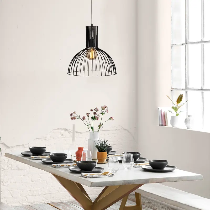 Lustră Fellini - MR - 672, Negru, Ø38x136 cm - Negru
