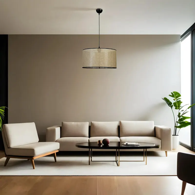 Lustră 8855-1, Auriu - Negru, Ø45x70 cm - Auriu - Negru