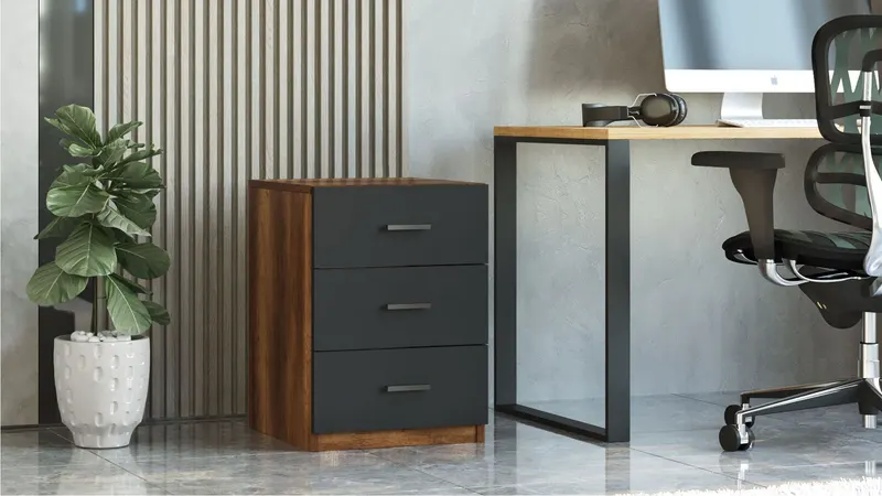 Corp mobil Vo3-Ba, Nuc - Antracit, 45x47x62 cm - Nuc - Antracit