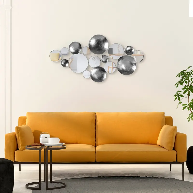 Decorațiune de perete din metal Infinity - 3, Multicolor, 116x4x60 cm - Multicolor