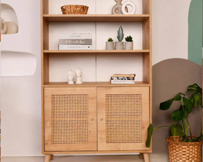 Bibliotecă Hazeran, Stejar, 90x41x157 cm - Stejar