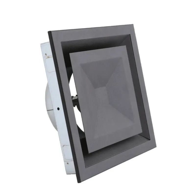Anemostat patrat negru - fi100 - reglaj directional
