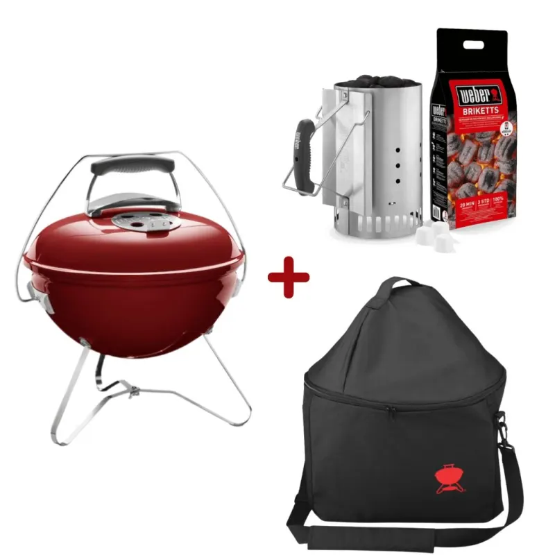 Pro Pack Weber - Gratar carbuni Smokey Joe Premium - Rosu