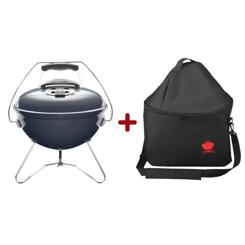 Starter Pack Weber - Gratar carbuni Smokey Joe Premium - Albastru