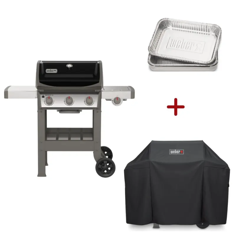 Pro Pack Weber - Gratar pe gaz GBS Spirit II E-320 Negru + Regulator