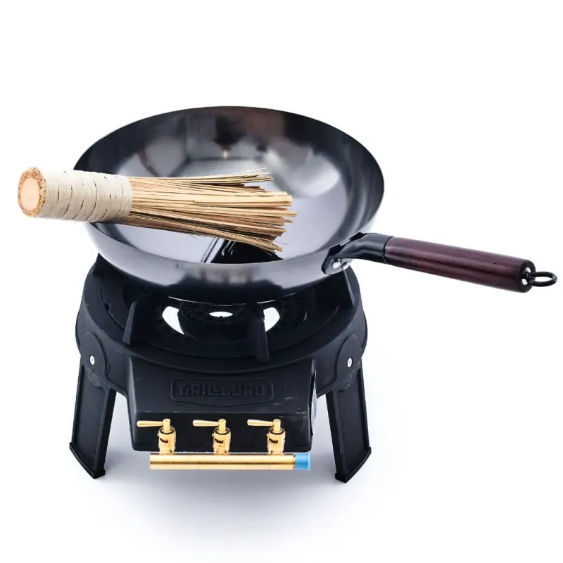 Set arzator Easy Asia cu wok si perie bambus