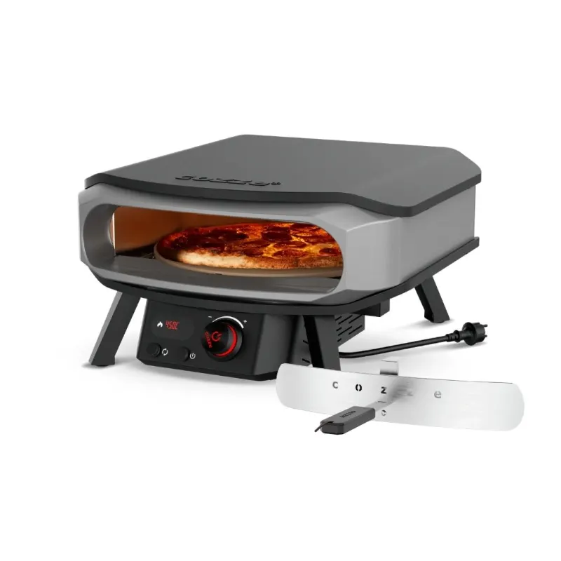 Cuptor pizza electric Cozze PREMIUM 42.5 cm - usita si piatra de pizza, termometru digital - inclusiv scut termic