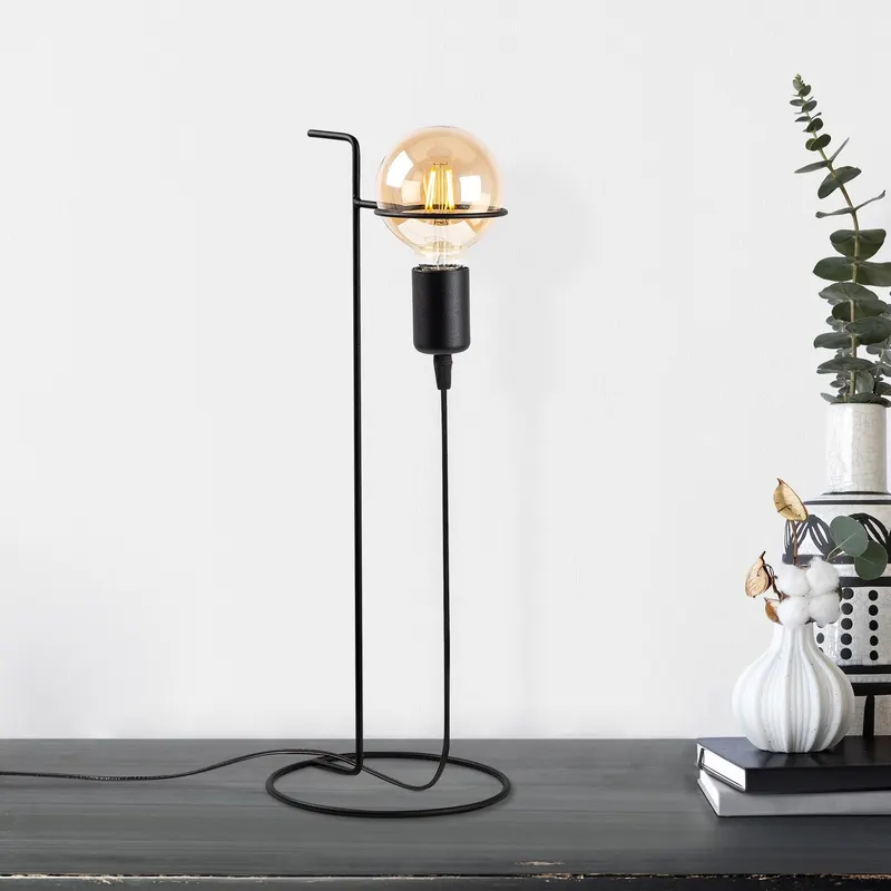 Veioză Pota - 3674, Negru, Ø19x51 cm - Negru