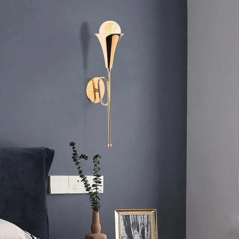 Aplică de perete Sarmal - 3051, Auriu, Ø13x52 cm - Auriu