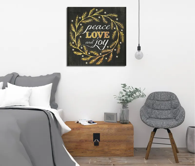Tablou canvas KC197, Multicolor, 45x45x3 cm - Multicolor