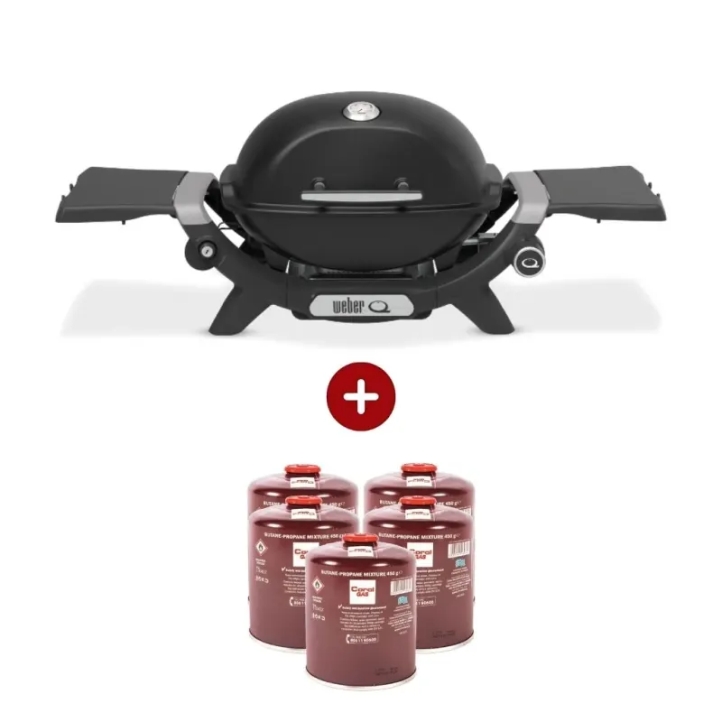Gratar gaz Weber Q1200N + REGULATOR + 5 Rezerve gaz