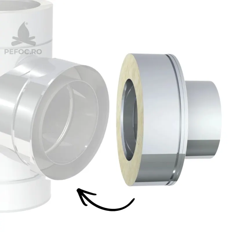 Adaptor burlan izolat la tubulatura simpla - DW ECO 50 PRO FI180