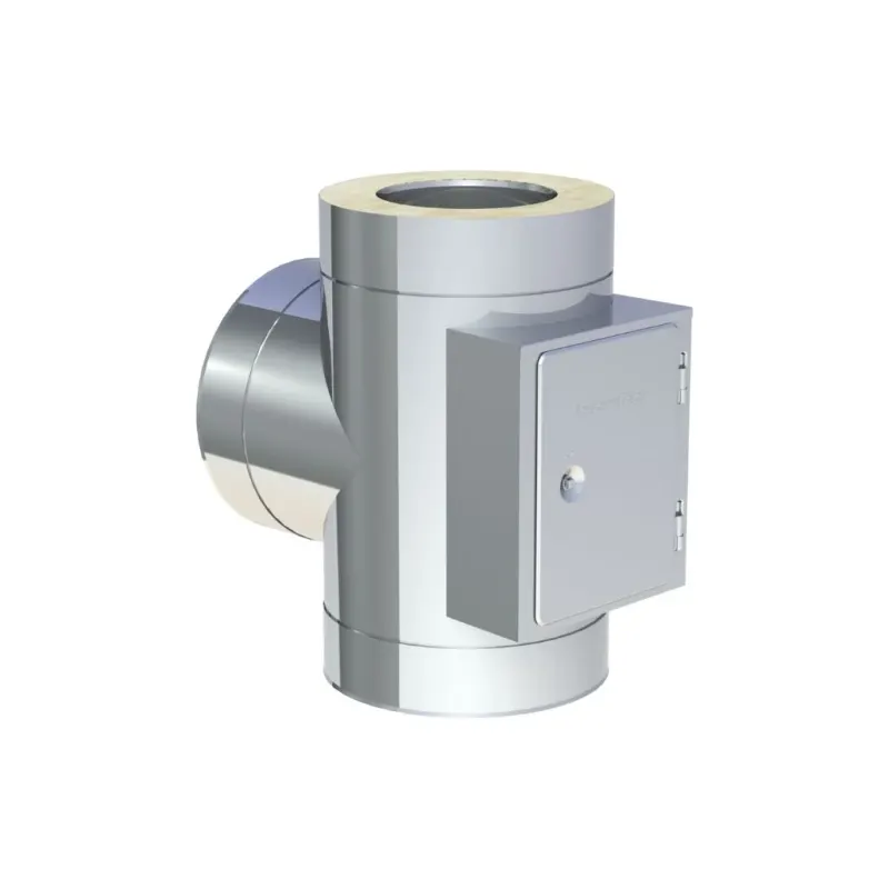 Racord T Tub inox izolat cu usa vizitare - DW ECO 50 PRO FI200 - 90GR
