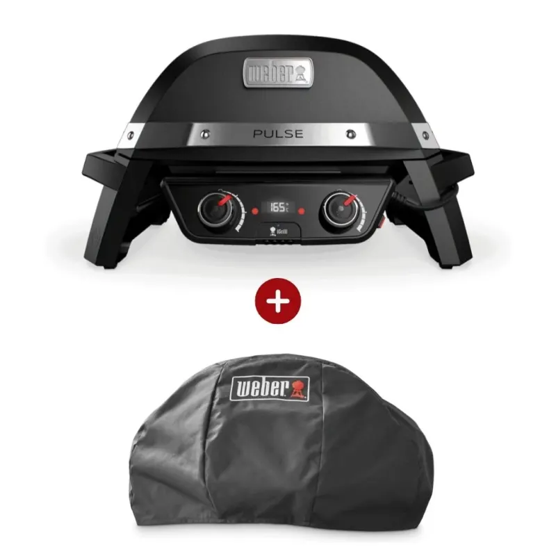 Starter Pack Weber - Gratar electric Weber Pulse 2000 + husa