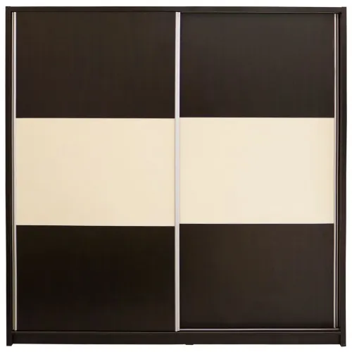Dulap Milano cu usi culisante, 206 x 220 x 60 cm, Wenge / Vanilie