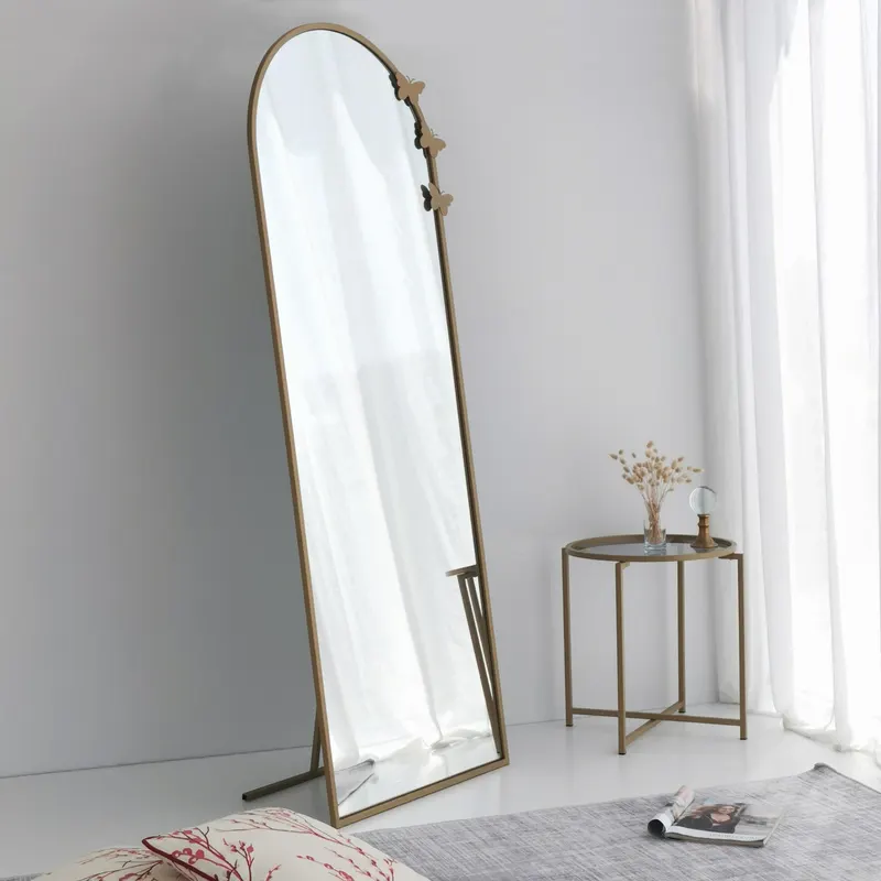 Oglindă mare Portal A904, Auriu mat, 65x2x180 cm - Auriu