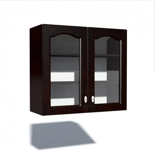 Corp superior vitrina 80 cu 2 usi Zebra MDF mustata wenge