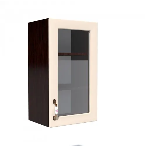 Corp superior 40 vitrina cu 1 usa Zebra MDF vanilie simplu