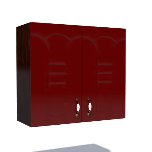 Corp superior 80 cu 2 usi cu scurgator de vase Zebra MDF rosu tulip