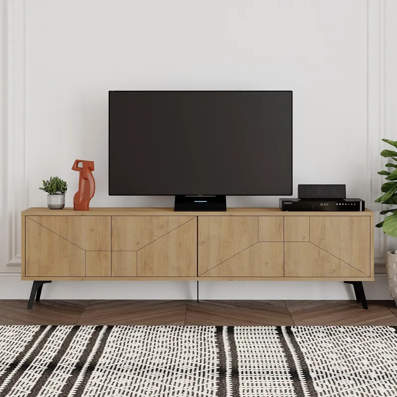 Comodă TV Dune, Diverse culori, 180x30x50 cm - Stejar