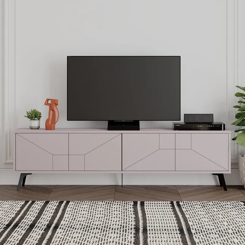 Comodă TV Dune, Diverse culori, 180x30x50 cm - Moca deschis