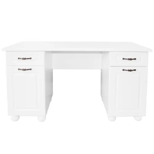 Birou Dynasty MDF Alb, 150 x 65 x 80 cm