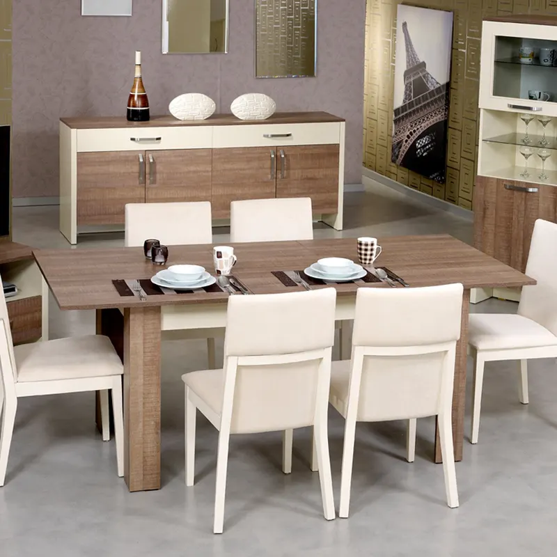 Masă dining extensibilă Bois, Diverse culori, 78x90x150 cm - Dark oak