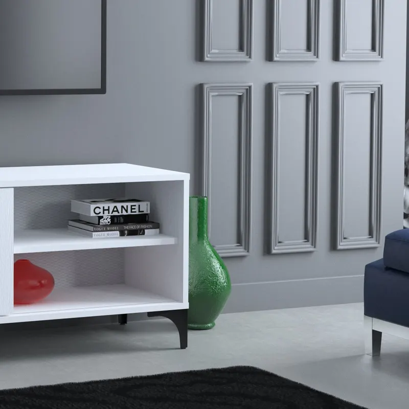 Comodă TV Revival 100, Diverse culori, 100x42x54 cm - Alb