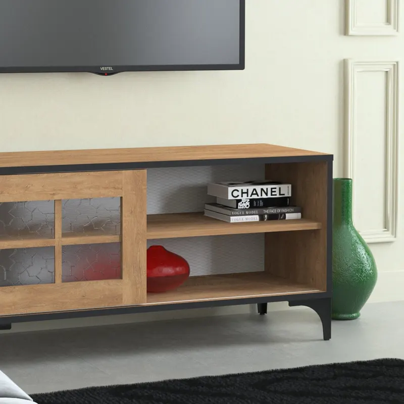 Comodă TV Revival 100, Diverse culori, 100x42x54 cm - Stejar