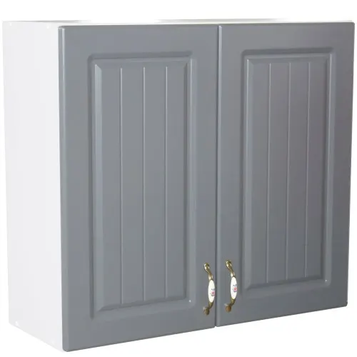 Corp superior 80 cu 2 usi Zebra MDF gri dungi