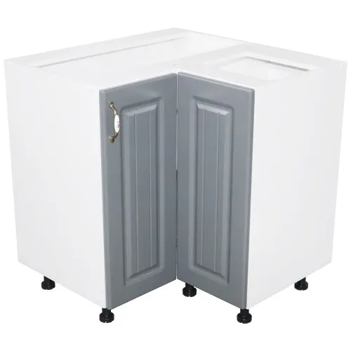 Corp inferior colt cu 2 usi Zebra MDF gri dungi